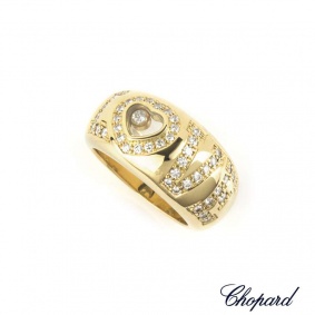Chopard 18k Yellow Gold Happy Diamonds Love Ring 82/2850